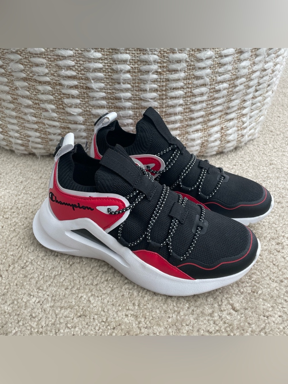 Champion Kids Champion Kids Acela Chase Black Scarlet Sneaker Size 4.5